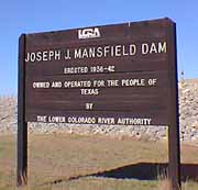 Mansfield Dam Sign