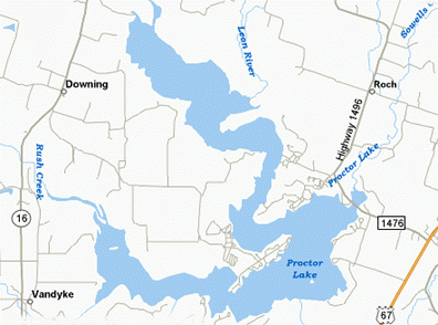 Map of Proctor Lake